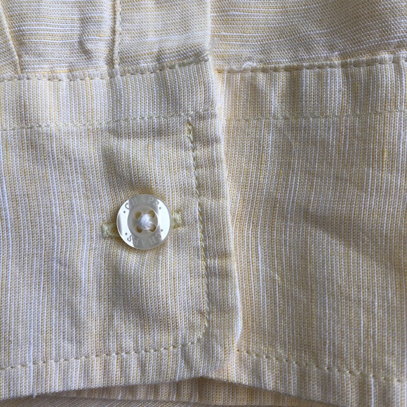 Chaps Linen Blend Button Down Sz M - Picture 12 of 16
